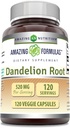 Fórmulas increïbles Dandelion Root (Taraxacum Offinale) suplementaris 120 Mg Per Serving 120 Vieggie Capsule  1999-200000 No- Gutlutin-Free- US