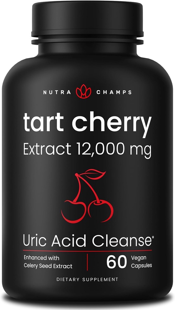 Tập trung từ Montmorency Tart Cherry, Celery & Bilberry - Uric làm sạch phosule & tham gia - Hỗ trợ Capsules của Vega