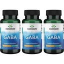 Swanson GABA - Amino Acid Supplement Promoting Calm & Relaxation to Support Restful Sleep - High Potency Formula to Support Healthy Stress Levels - (100 Capsules, 500mg Each) (3 Pack)