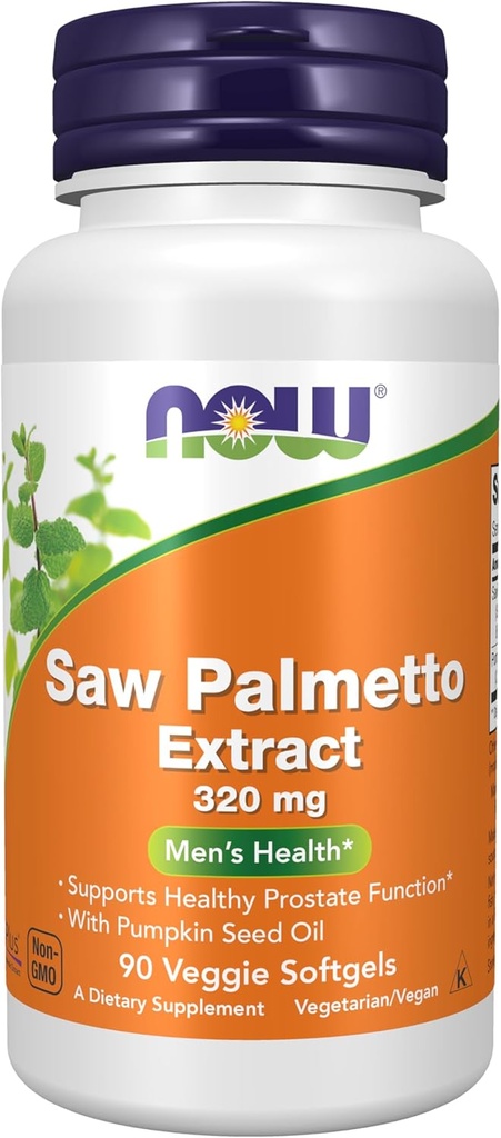 Agora Suplementos, Saw Palmetto Extraer 320 mg con aceite de semente de cabaza, saúde dos homes, 90 Veg Softgels