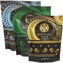 8 oz Koa Kava Bundle with Premium Tongan, Fijian Waka and Vanuatu Waka Kava Root Powder