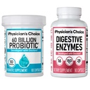 Physician's CHOICE - Optimal Gut Health Bundle: 60 Billion Probiotic 60ct + Digestive Enzymes 90ct for Digestive Comfort and Immune Support