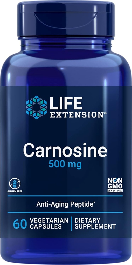 Carnosine, Healthy Aging, Exercise Recovery, Gluten-Free, Non-GMO, Vegetarian, 60 Capsules