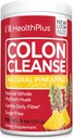 Health Plus Colon Cleanse Digestive Support | No Artificial Flavors | Fibra diaria para a eliminación de toxinas para reducir o bloqueo | Psyllium Husk | Pineapple Flavor | 9 Ounces, 36 servizos