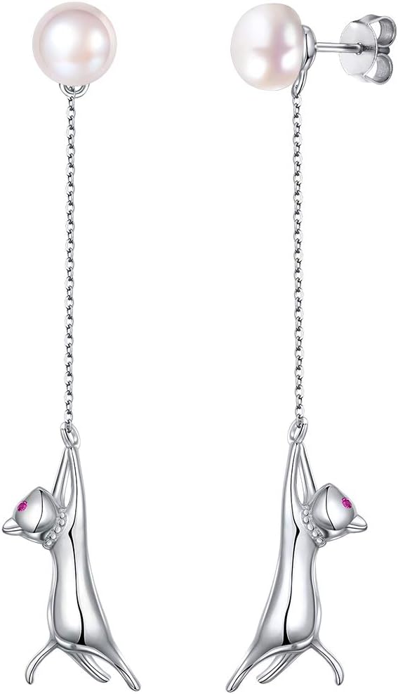 SILVERCUTE 925 orecchini in argento sterling per le donne, argento gatto/Dinosaur/Cabro/Leaf/Snake/Skeleton vari orecchini o polsini