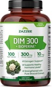 Zazzee DIM 300 mg Per Capsule, 100 comte, Plus 10 mg BioPerine, L'equilibri de l'Estrogen, l'Amonà Acne, la implementació de Menopausa, la balança Hormonal, la Diindolimene, Vegan, All-Nature, l'AN-GO, fet als Estats Units