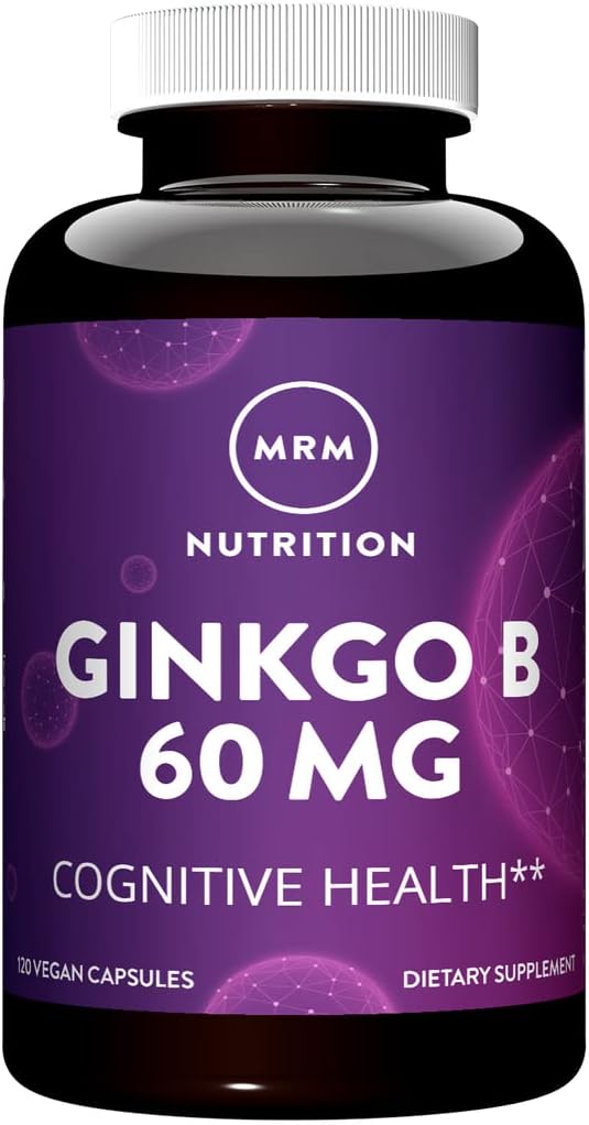 MRM Nutrition Ginkgo B 60mg XI124; Gluten- Free + Vegan XI124; 120 Służb