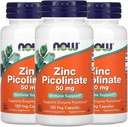 Nu livsmedel nu livsmedel Zink Picolinate, 50 mg, 120 Veg kapslar, 3 Pack
