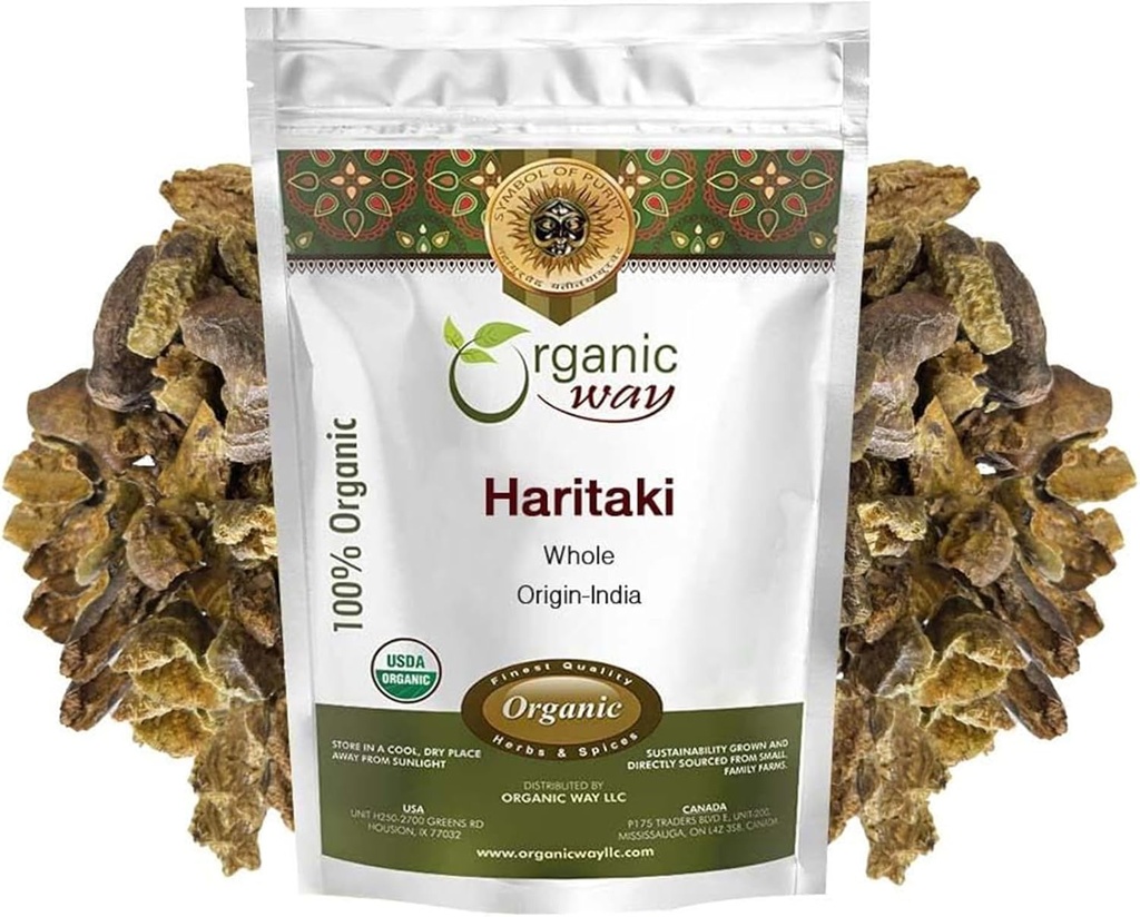 Organic Way Haritaki Whole (Chebulic Myrobalan) . . . . . . . .