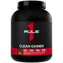 Rule 1 Proteins Clean Gainer - High-Protein Lean Gain Formula with 560 Calories, 30g of Full-Spectrum Protein, Over 90g Carbs, Under 6g of Fat (15 Servings, Chocolate Fudge)