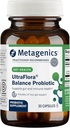 Metagenics Equilíbrio UltraFlora Probiótico - Prateleira-estável diária Gut Health Supplement for Digestive & Imune Support* - Não-GMO & Gluten-Free - 30 Cápsulas
