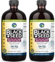 Hämmastavad maitsetaimed Premium Black Seed Oil - Gluteenivaba, Non GMO, Külmpressitud Nigella Sativa Aids seedetrakti tervises, immuunsüsteemi tugi, aju funktsioon - 16 Fl Oz (pakk 2)