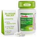 TIME-Cap Labs 365 Tablets Cetirizine HCl 10mg Allergy Relief - Antihistamine for Adults & Children Age 6+, Helps Relieve Sneezing, Runny Nose, Itchy Watery Eyes & Itchy Throat