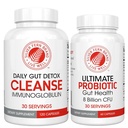 Silver Fern Gut Rehab Kit - 30 Day Supply - Cleanse Daily (1 Bottle = 120 Capsules) & Ultimate Probiotic (1 Bottle = 60 Capsules) - Immunoglobulins & Spore Forming Probiotics