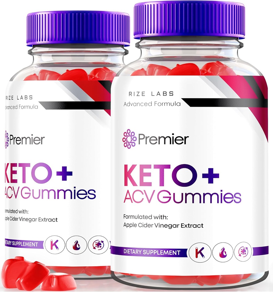 ritza els laboratoris (Pack de 2 Premier Keto+ACV Gusestes, Extrem 2000mg Keto Grecat per a Pesos avançats Loss, All Apple Cider Vinegar suplementari, fórmula oficial (120 Gmmies)