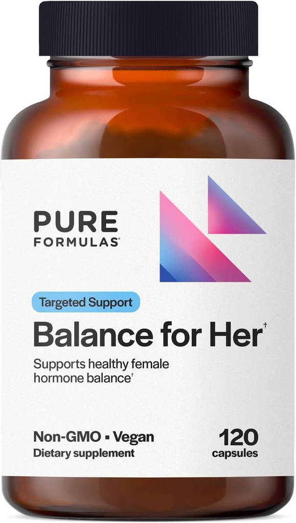 Onun üçün PureFormulas Balance - Qadınlar üçün Hormon Balance - DIM, Black Cohosh, Kaloriya D-Glucarate, EGCg Green Çay Ekstrak Ekstraktı və Mood Support & Estrogen Metabolik Metabolizm üçün Chaste Tree Supplement - 120 Kapsül