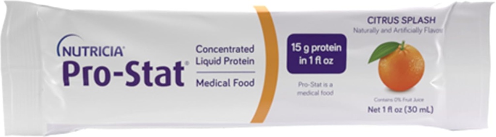 Nutricia Pro-Stat Sugar Free Citrirus Startup - 1 paquet d'oz, paquet de 96 - High-Protein, menjar mèdic a mà per Wound Care, Muscle Loss, i gestió de la gestió de la Malnutació