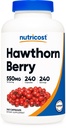 Nutricost Hawthorn Berry Capsules 550mg, 240 Capsules, Vegetarian Friendly, Non-GMO & Gluten Free