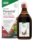 Floradix Floravital Liquid Iron & Vitamin Formula - Enerji Support üçün C & B Vitamins və Herbs ilə maye Iron Supplement - Vegan, Gluten-Free, Yeast-Free & Non-GMO - 23.7 Fl Oz