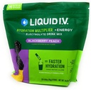 Flytande IV Hydration Multiplier + Energidryck Mix, BlackBerry Peach (26 Pack)