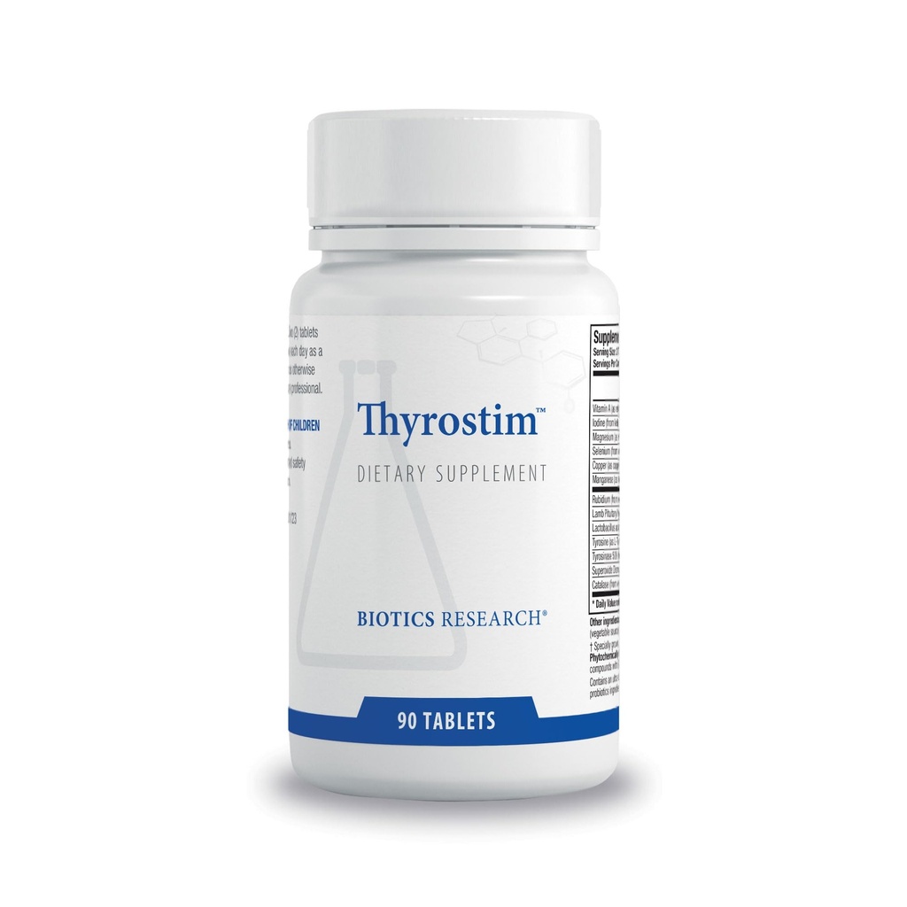 BIOTICS RESEARCH Thyrostim™ –Endocrine Support, Balance Thyroid Hormones, T3, T4, Aid Thyroid Gland, Boost Metabolism, Aid in Digestion, Support Nervous System 90 Tablets