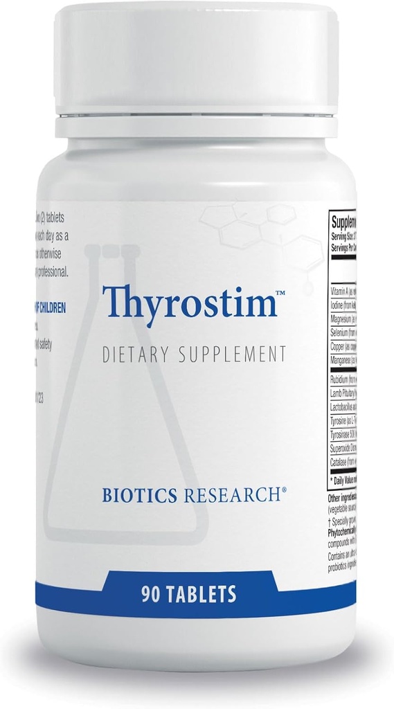 Biotics Research ThyrostimTM –Endocrine Support, Balance Thyroid Hormone, T3, T4, Aid Thyroid Gland, Boost Metabolism, Aid in Digestion, Support Nervous System 90 Tablets