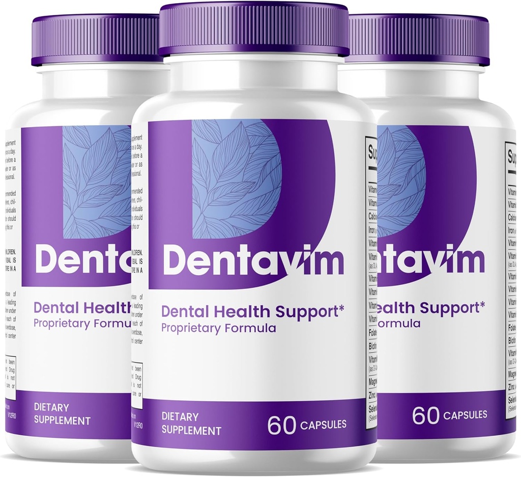 (3 ambalaj) Capsule dentavim - Toate ingrijirea naturala pentru dinti si gingii - Dentavim Dentavim de sanatate pastile - Rezistenta maxima, Vitamina si minerale pentru protectia orala globala, Denta Vim pentru recenzii