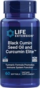 Life Extension Black Cumin Seed Oil and Curcumin Elite, Black Cumin, Turmeric Ekstraktı, Immune Health Support, yüksək bioavailability, Bütün-Body Health, Gluten Free, Non-GMO, 60 softgels