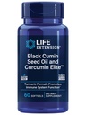 Life Extension Black Cumin Seed Oil and Curcumin Elite, Black Cumin, Turmeric Extract, Immune Health Support, high bioavailability, Whole-Body Health, Gluten Free, Non-GMO, 60 softgels