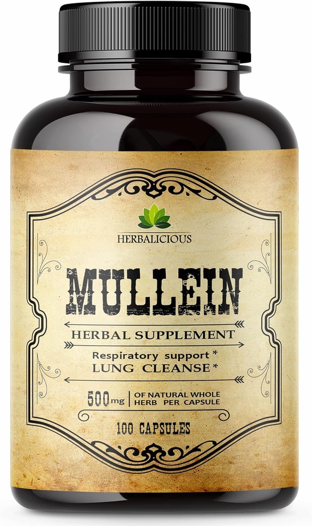 HERBALICIOUS Mullein Leaf Extract for Lungs 