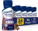 Zajistit High Protein Chocolate Nutrition Shake, Ready to Drink, 16g Protein a 27 Vitamíny a minerály, 8 fl oz, 24 Pack