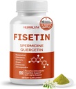 Fisetin 10-in-1 Formula - con Spermidine Quercetin Resveratrolo, Elderberry, Turmeric Non OGM, Gluten-Free, Soy-Free