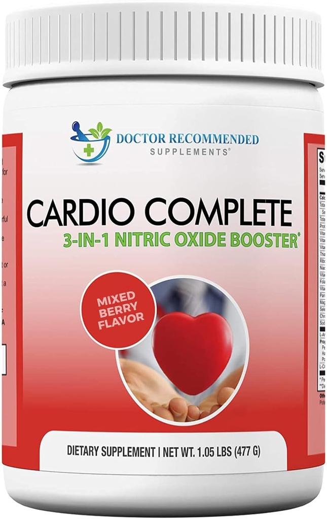 Heart Health Support Pulber Supplement - 3-in-1 lämmastikoksiidi Booster 5000 L-arginiin, 1000mg L-tsitrulliin ja Hawthorn Berry