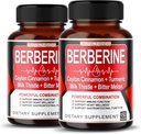 8 dalam 1 Berberine Suplemen - Per Capsule Provides - Dukung Gangguan, Imunitas - dengan Cinnamon Ceylon, Milk Thistle, Turmeric, Bitter Melon