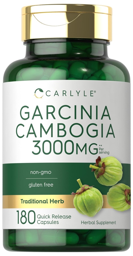 Carlyle Garcinia Cambogia Extract | 180 Capsules | Non-GMO, Gluten Free Supplement