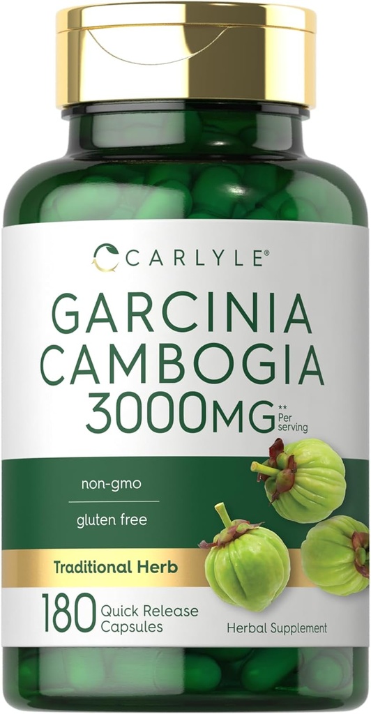 Carlyle Garcinia Cambogia Trích dẫn 3000mg 180 Capsules ko-GMO, Gluten free Append