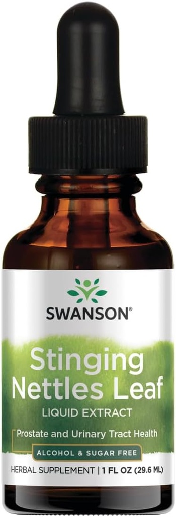 Swanson Stinging Nettles Leaf Liquid Extract Alkohol in sladkor brez 1 fl Ounce (29,6 ml) Tekoči