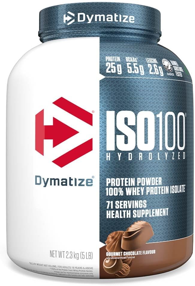 Dymatize Nutrition ISO 100, Wei Proteïnepoeder, Gourmet Chocolade, 5 Pond
