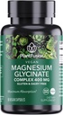 PlantFusion Vegan Magnesium Glycinate Complex 400 mg - 높은 흡수 및 생물 분해성 - 킬레이트 - 근육 Relaxation, 수면, 심장 건강, 스트레스 완화 및 에너지 생산 지원 - 비 GMO