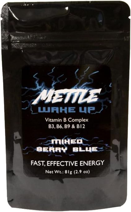 Energi Drikkepulver - 25 Serveringer ® Sukker Gratis ® 200mg Koffein - Metle Energi Drink Mix (Mixed Berry Blue)