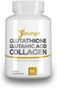 Gaztea+ Glutathione, Glutamic Acid eta Collagen. Antioxidatzaile gehigarria - 1000mg, 60 kapsulak