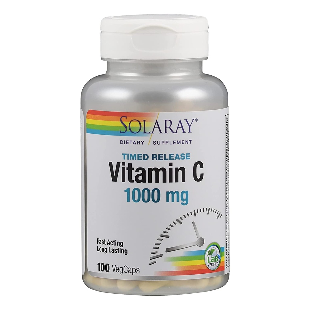 Solaray, Vitamin C 1000Mg Timed Release Capsules, 100 Count