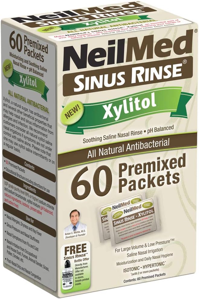 NeilMed Sinus Rinse Premixed Refill Pakiety z Xylitol, 60ct.