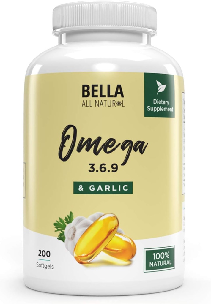 Bella All Natural Omega 3 6 9 - 200 Softgels