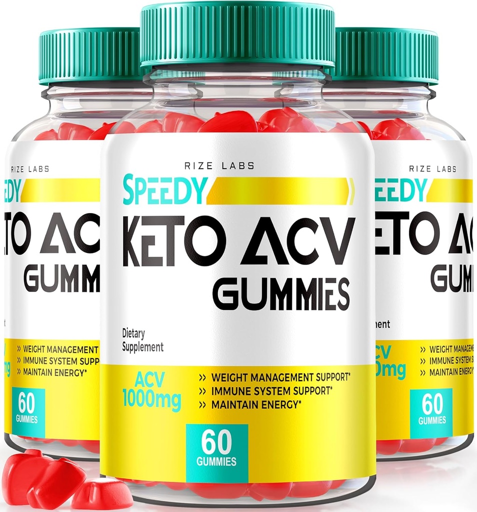 rize labs - Speedy Extreme Keto Plus ACV Gummy for Advanced Weight Loss with Apple Cider Vinegar 2000mg Supplement (180 Gummies)