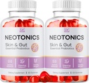 (2 팩) Neotonics 피부와 Gut Gummies, Neotonics 피부 & Gut Essential Probiotics Gummies, Neotonics 피부 및 Gut Gummies 리뷰, Neotonics 리뷰, Neotonics Gummies, 2 개월 동안 120 Gummies