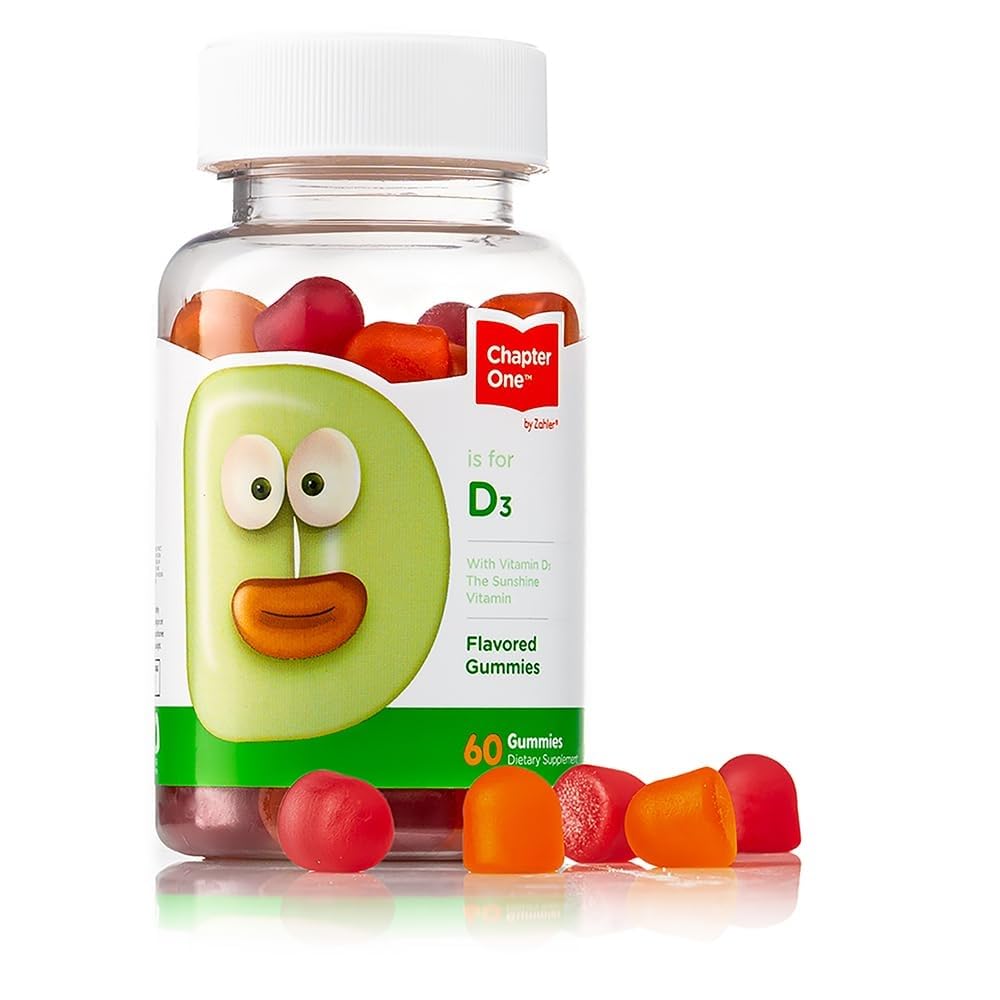 Zahler Chapter One Vitamin D3 Gummies - Immunity & Bone Support for Kids - Chewable Supplement with Daily Vitamin D - Kosher, Gluten-Free, Dairy-Free & Vegetarian Friendly - 60 Count