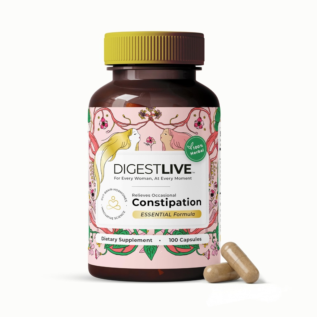 Laxative, Constipation Relief for Women - Stool Softener - 100% Natural - 100 Capsules - Female Colon Cleanse, Detox - Gas and Bloating Relief - Vegan, Gluten and GMO Free