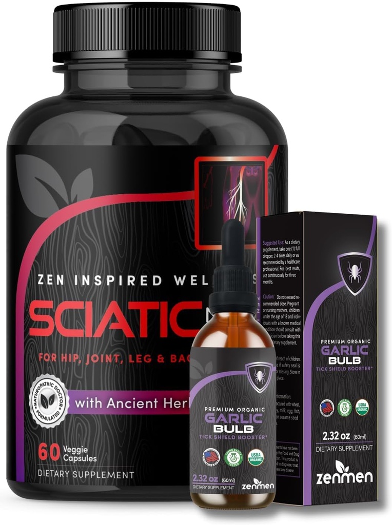 Настойка чеснока Zenmen и Sciatic Nerve Support Bundle
