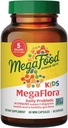 MegaFood MegaFlora Kids Probiotika - 5 milliarder CFU 'er - Non-GMO, Vegetar, Made without 9 Food Allergens, Probiotika til fordøjelsessygdomme - 60 Mini kapsler (60 Servere)